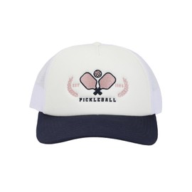 Bioworld Pickleball Paddles White Foam Trucker Hat
