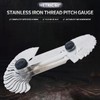 OriGlam Screw Thread Pitch Cutting Gauge Tool, Stainless Steel Metric
