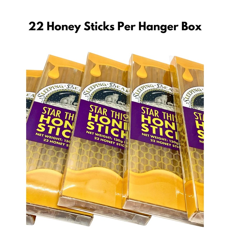 Honey Sticks 22 Honey Straws Made with Pure Star Thistle