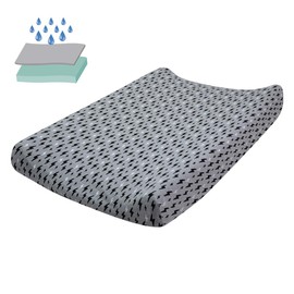 JYOKO KIDS Changing Mat, Mini Cot and Duvet, Waterproof Cotton/Mattress Protector (70 x 50 cm, Black Rayo)