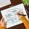 SCRIBBLEDO Isometric Grid 11"x14" Large Graph Dry Erase Board Double-Sided