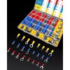 Gorffy Fork Cable Lugs, 300 Pieces Cable Lugs, 0.5-6.0 mm²