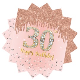 Rose Gold 30th Birthday Plastic Table Cloth, 137x274cm 30th Birthday Party Table Decorations, Disposable Table Cloth Cover Waterproof Rectangular Tablecloth for Girls Women, Birthday Gifts Party Decor