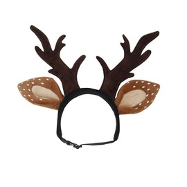 Yuyeran Adjustable Christmas Pet Deer Antlers Headbands Dog Reindeer Head Band Elk Headwear Cosplay Costume for Cat Puppy Pet (Antlers, Small)