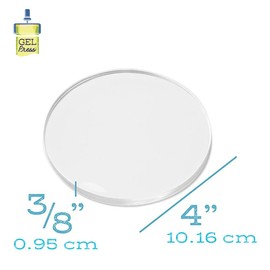Gel Press Monoprinting Print Plate - 4” Circle (10.16 cm) Gel Plate - Printmaking Supplies - Reusable Gel Printing Plate for Press Art for Card Making, Scrapbooking, Journaling, Arts & Crafts