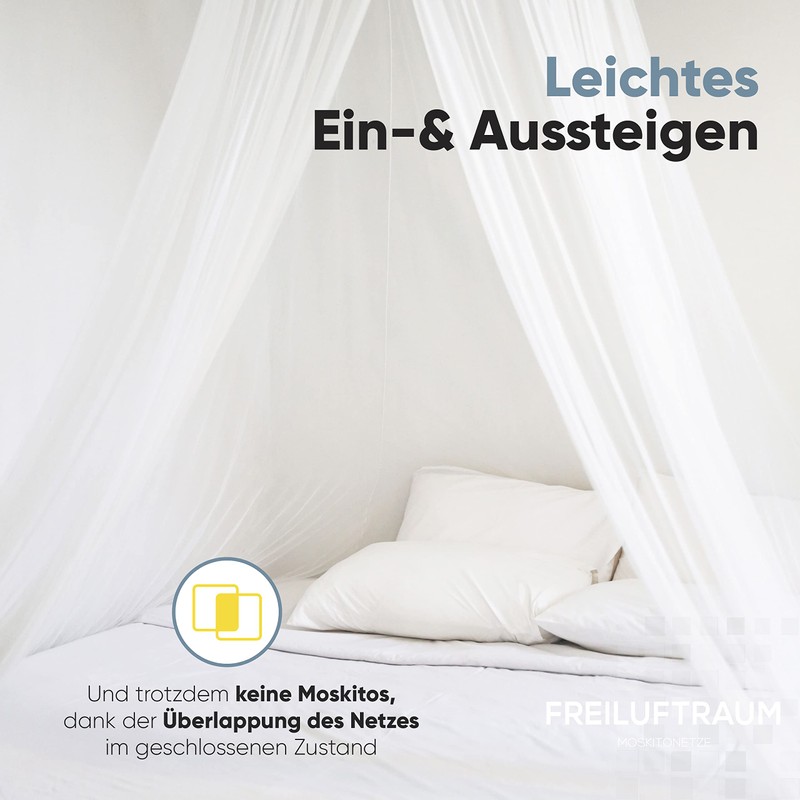 Mosquito Nets for Cots, Single, Double (Round Single, Blue)