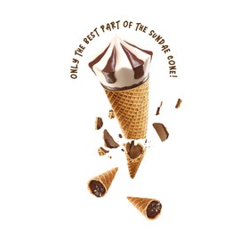 Just The Fun Part, Bite-Size Crispy Mini Waffle Cones with Premium Belgian Chocolate, Great for Snacks, Dessert, Grab & Go - Kosher (Espresso, Caramel, Cookie Butter)