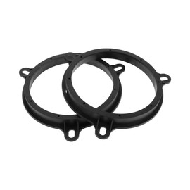 HEROFFIX 2 Pcs Audio Coaxial Speaker Speaker Spacer Ring Tweeter Speaker Spacer Adaptor for Nissan Murano 2003-2008 Front Rear Speaker Subwoofer Mounting Spacer Bracket Ring Black ABS