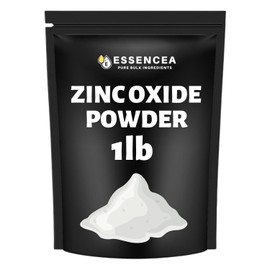 Essencea Zinc Oxide Powder 1lb - Body Cream Powder Pure Bulk Ingredients | Non Nano & Uncoated | Added to DIY Essentials Soaps Lotions | Pure & Versatile (16 Ounces) [Packaging may vary]