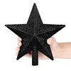 DERAYEE Shiny Black Star Christmas Tree Plastic Star Christmas Tree