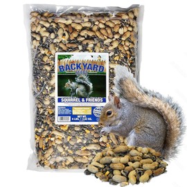 Backyard Seeds Squirrel & Chipmunk Food Mix – 8 lb Bag – Premium Wildlife Blend with Sunflower Seeds, Peanuts & Corn – Ideal for Squirrels, Chipmunks, Rabbits & Backyard Birds​