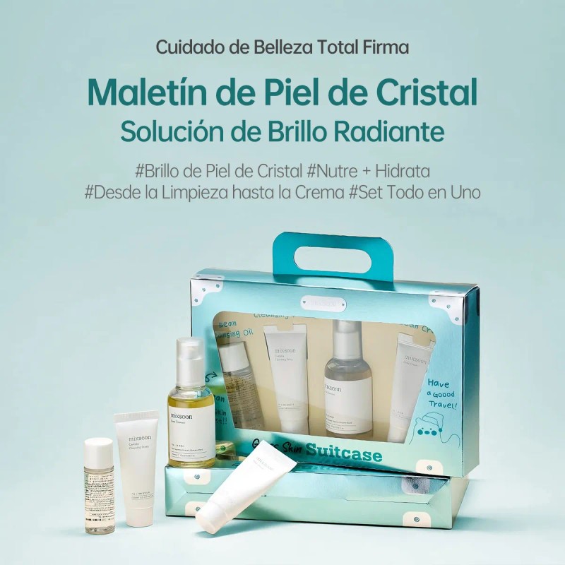 Mixsoon Kit Coreano Glass Skin 4 Pzs Mini Maletín De