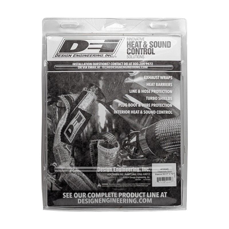 Design Engineering 10049 3" x 12" Titanium Knit Exhaust Sleeve