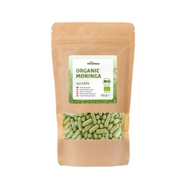 RheinNatur Bio Moringa Kapseln 250 Stück - 2000 mg je Tagesdosis - Reines Bio-Moringapulver in pflanzlicher Kapselhülle, vegan - Reich an Vitaminen, Mineralstoffen & Antioxidantien