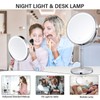 AMZTOLIFE 8" Lighted Makeup Mirror, 10X Makeup Mirror with Lights,