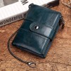RFID Wallet Genuine Leather Small Wallet for Women with Multiple