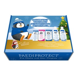 PAEDIPROTECT Winter Set 6 Baby & Children's Products Skin Care with 1x Wind & Weather Cream, 1x Hand Cream, 1x Face Care, 1x Care Oil, 1x Care Bath & 1x Hand Warmer, Care Set Women Children Gift