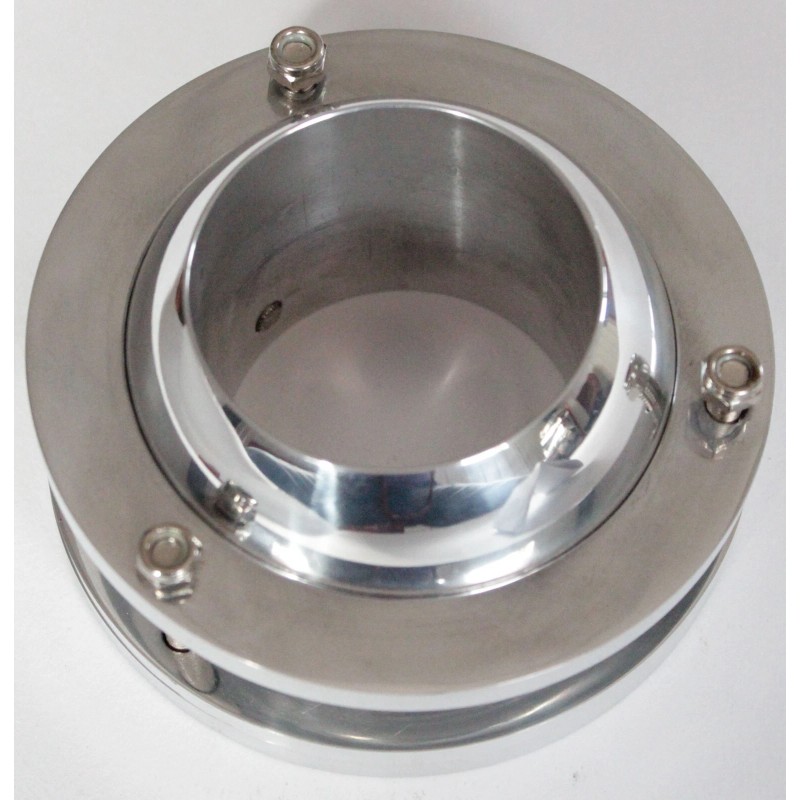 CNCDPT 2" Polished Aluminum Swivel Base Steering Column Floor Mount