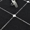 NEWISHER Farmhouse Embroidered Plaid Tablecloth Lattice Fabric Bedside Table Cloth