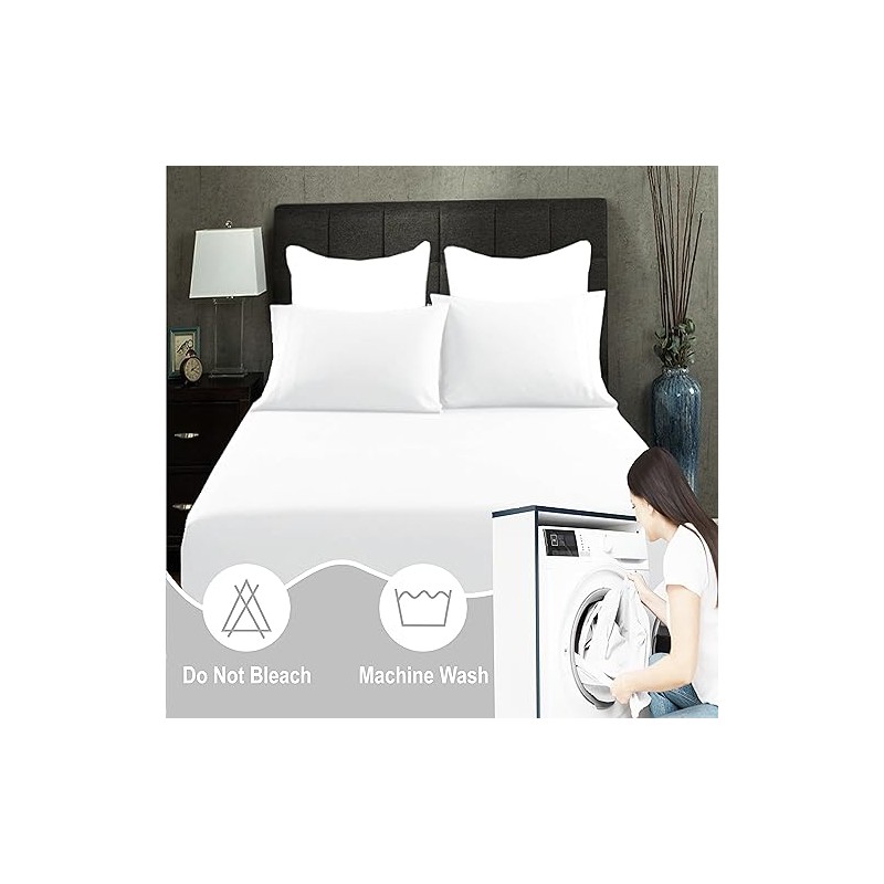 AmigoZone Fitted Sheet Super King - Soft Brushed Microfiber Easy