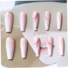 Ipetboom 24Pcs Long Flat Ballet Nail Tips