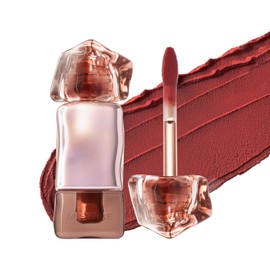 Mistine Cream Lip Gloss Thai latte Long Lasting Lip Gloss Non-sticky Silk Smooth Mist Matte Finish Lip Tint Gloss C06 Caramelized Red Apricot 0.1oz 1 Count