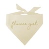 Flower Girl Dog Bandana | 100% Unbleached Cotton Triangle |