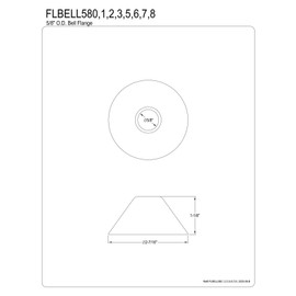 Kingston Brass FLBELL585 Nuvofusion 5/8-Inch OD Bell Flange, 2-3/8-Inch, Oil Rubbed Bronze