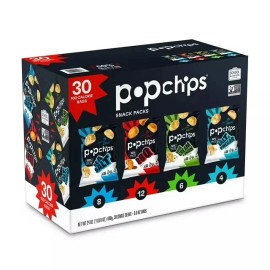 popchips 30 PACK - Popchips Variety Box (0.8 oz.) FRESH!! FREE SHIP!!