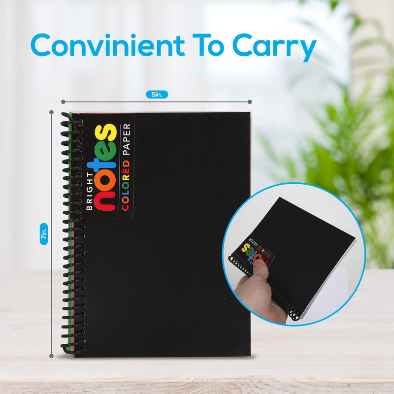 Spiral Notebook, 5x7 Inch Notebooks - Wirebound College Ruled Note