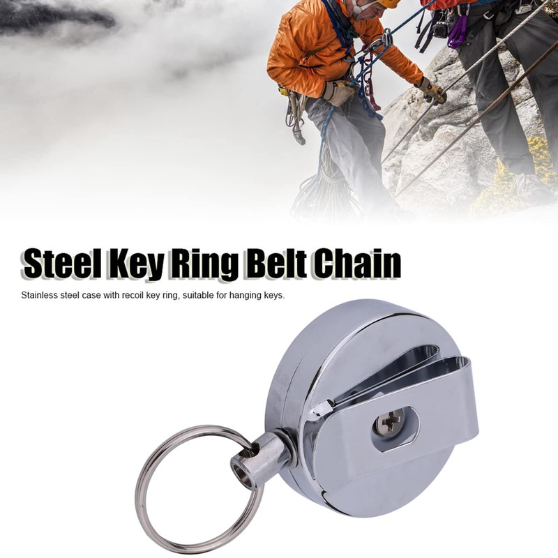 Retractable Key Chain,Multitool Belt Clip and Key Ring for Key