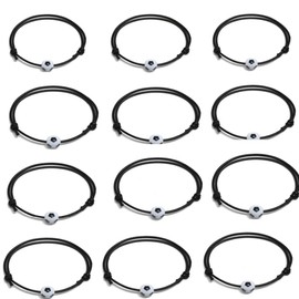 Fabselection Football Bracelets, 12 Pcs Adjustable Football Friendship Bracelets, Soccer Charm Bracelets for Girl Boy Sports Party Favours