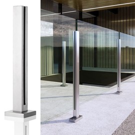 Glass Railing Post, 304 Stainless Steel Balustrade for Balustrade Balcony Deck Stairs, Cannot Add Handrail Version