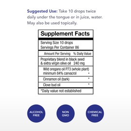 Physician's Strength Ultracidal - 30 mL - Wild-Source, High-Carvacrol Oregano Oil - Provides Healthy Immune Support - 86 Servings