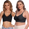 PRETTYWELL Bralettes for Women Comfort Bra, Cross Back Adjustable Bralette