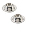 LERTREE 2 Pcs Stackable Stainless Steel Egg Trays Cups Egg