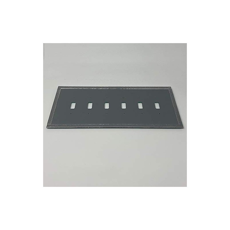 GlassAlike™ Six Gang Switch Acrylic Mirror Switch Plate