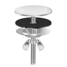 Stainless Steel Sink Hole Cover – 2 Inch Tap Hole Blanking Plug – Round Sink Blanking Cap with Rubber Gasket – Bathroom & Kitchen Sink Hole Stopper