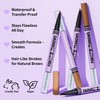 2-in-1 Eyebrow Pen and Eye Brow Clear Gel, 4 Tip