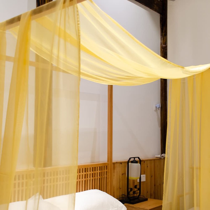 Linentalks Canopy Bed Scarf, Luxury Sheer Bed Canopy Scarf, Sheer