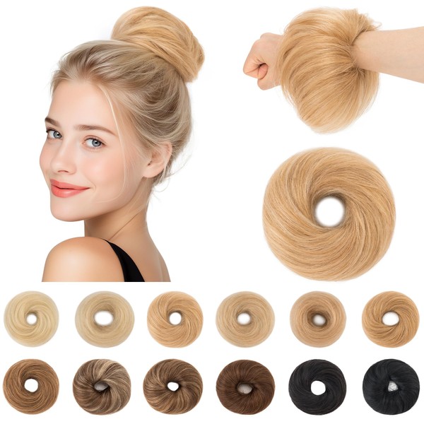 SEGO Larger Human Hair Bun, Real Hair Messy Bun Hairpieces