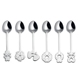 Guzzini - Love 26841863 Coffee Spoons, Set of 6, Gift Box - Stainless Steel/Silver, 16 x 16 x 2 cm