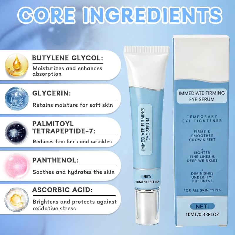 Instant Firming Eye Serum,Visibly Reduces Under-Eye Bags, Wrinkles, Dark Circles,