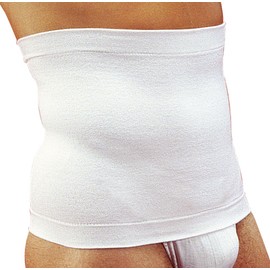 MANIFATTURA BERNINA Sana 5511031 Belly Band Figure-Shaping Elastic Belly Bandage Waist Band Made of Cotton Height 31 cm, White
