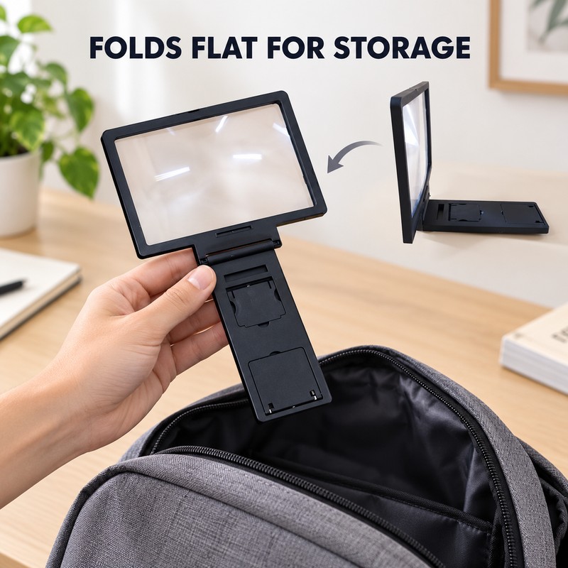 3D HD Phone Screen Magnifier Stand, Foldable 2-3X Mobile Video