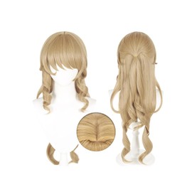 OSIAS Genshin Navia Perücke Goldene Lange Synthetik Hitzebeständige Haare