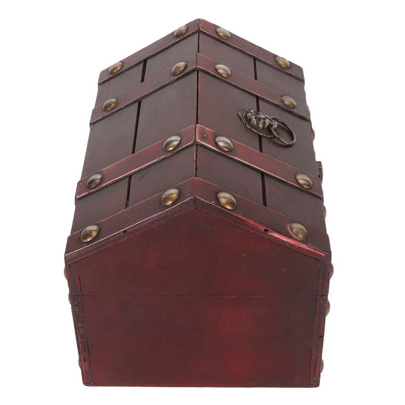 Treasure Chest Storage Box with Combination Lock Handcraft Exquisite Wood