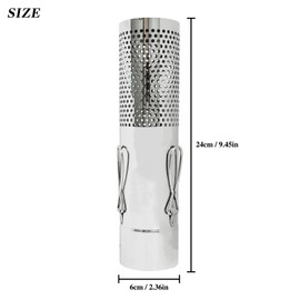 SOLOWILDER Wood Stove Pipe 2.36" Spark Arrestor Stovepipe Rain Cap Stainless Steel Chimney Tube Filter Screen
