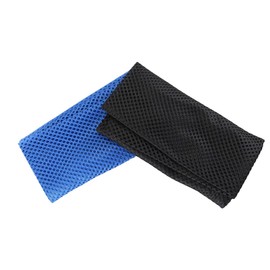 Enwye 2 Pcs Large Mesh Drawstring Bag Organizer for Swimming Snorkeling Beach Gear Storage Black and Blue