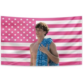 Jeremiah Funny Pink American Fisher Flag Tapestry Poster Bedroom Living Room Dormitory Wall Garden Decor Merch (Pink) - Size: 60*90inch